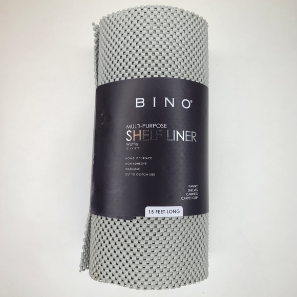 Bino Multi-Purpose Shelf Liner Waffle 12"H × 15' Gray - Picture 3 of 7